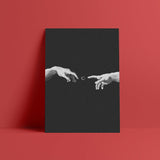HD-Printed-Hands-Communication-Cool-Black-and-White-Canvas -Art