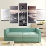 Huskie-or-Wolf-5-Piece-Canvas-Art