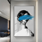 Crystal Porcelain Abstract Lady Wall Canvas Art for Modern House