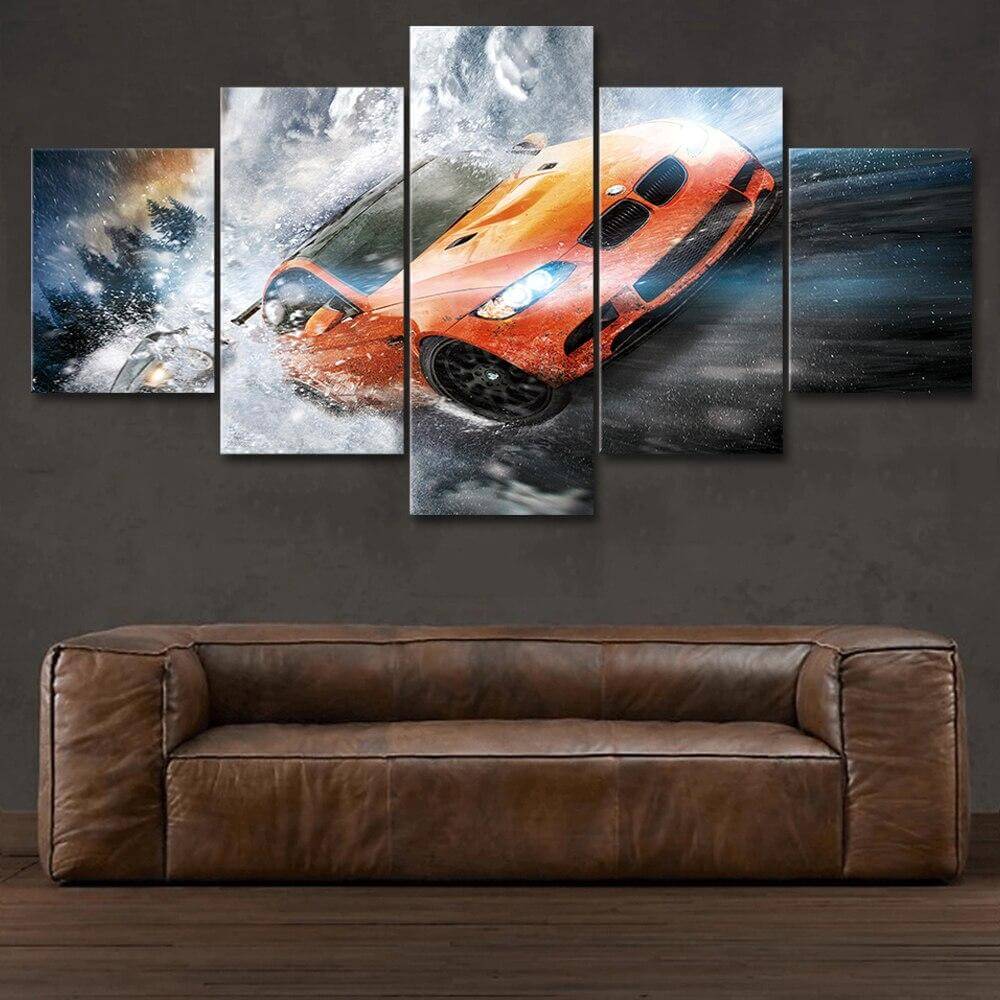 5-piece-canvas-art-cars-Ready-to-Hang