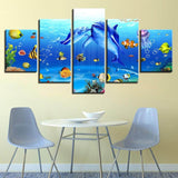 Underwater-World-5-Piece-Canvas-Art-for-Bedroom